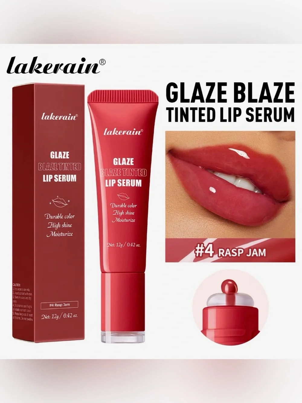 tinted lip serum set of 2 (sucre glaze #6 & rasp jam #4) - glaze blaze!
